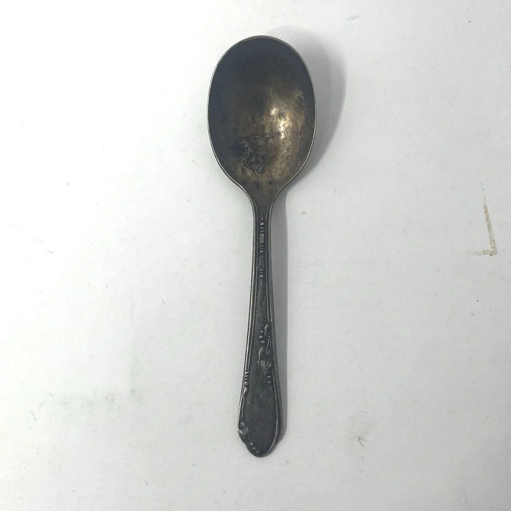 Vintage Silverplate Spoons Lot of 3 Rogers Bros Oneida 1847‎ 1881 Floral Ornate